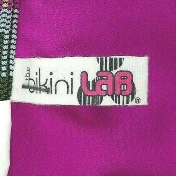 The Bikini Lab High Neck Stripe Halter Swim Top - Picture 7 of 9